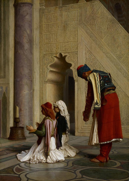 Young Greeks In The Mosque (1865) By Jean Léon Gérôme (PRT_8821) - Canvas Art Print - 24in X 33in